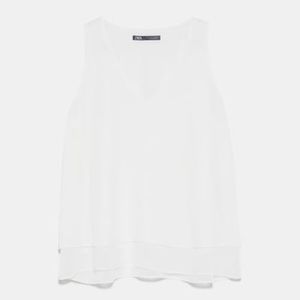 Zara double-layer sleeveless blouse